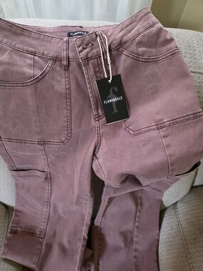 Flamingals Women's Dusty Mauve Utility Joggers